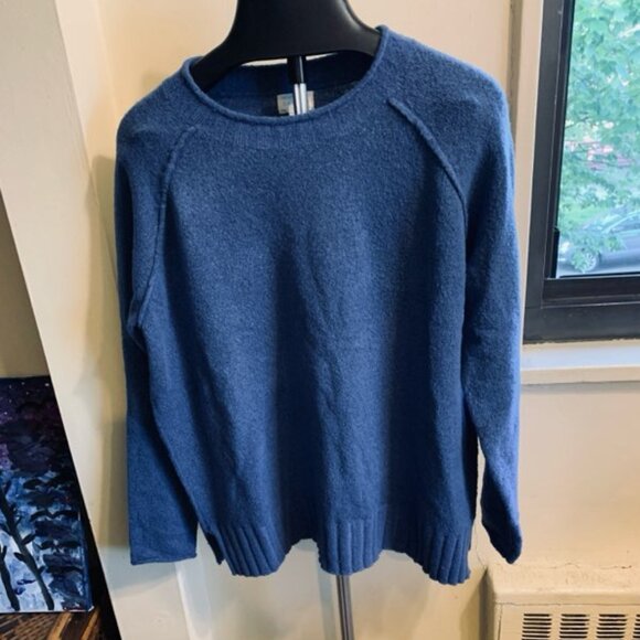 CASLON  BLue Crew Neck  Sweater - Picture 2 of 6